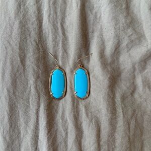 Kendra Scott Elegant Gold and Blue Dangle Earrings